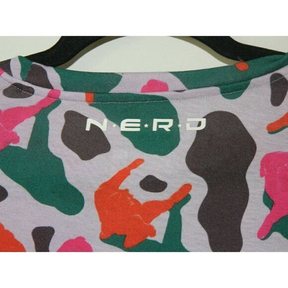 Adidas x N.E.R.D Pharrell Prime T-Shirt Multicolor Camo Mens Size Large - Picture 8 of 10